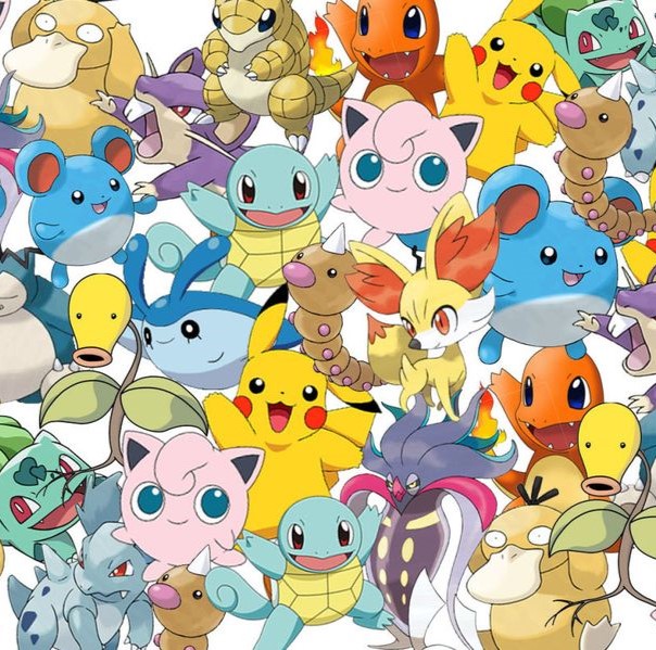 Image of various Pokémon 