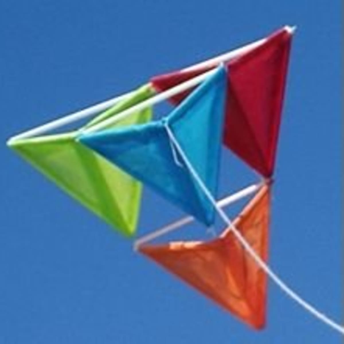 colorful pyramid kite in the sky