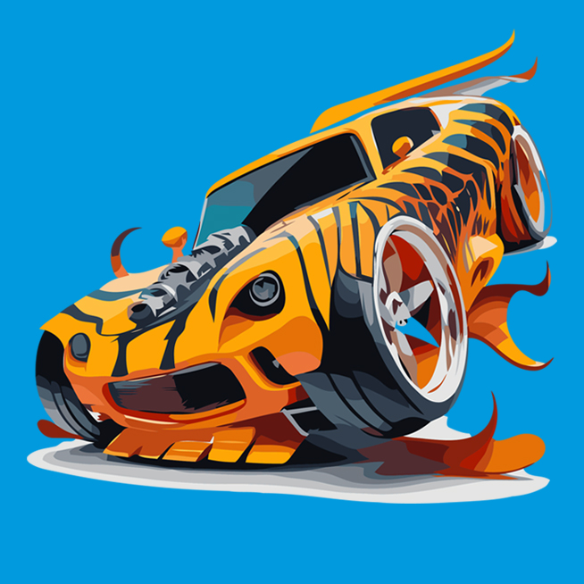orange Hot Wheels car
