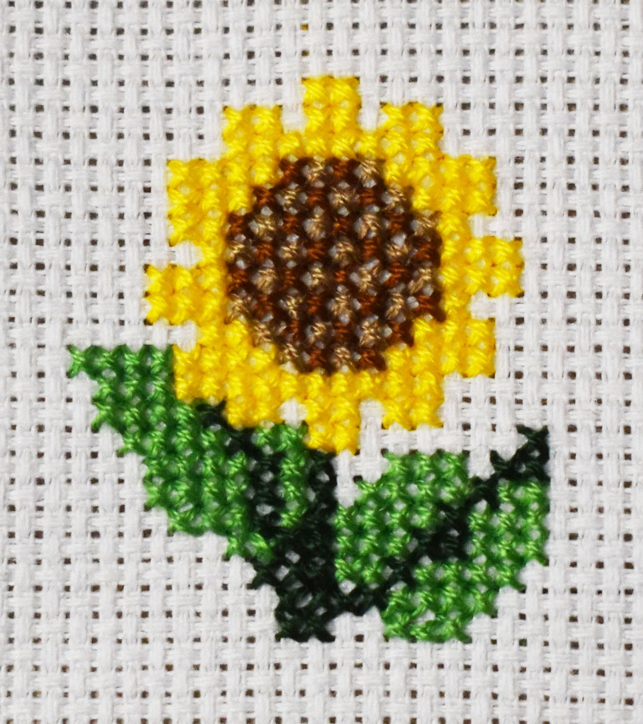 cross stitch sunflower