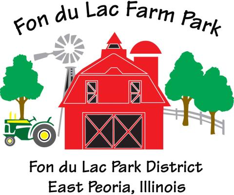 Fon du Lac Farm Park logo with red barn
